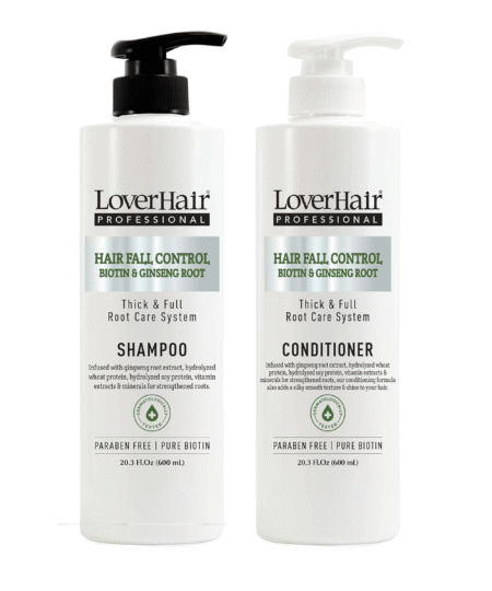Combo Pack -Loverhair Professional Hair Fall Control Shampoo & Conditioner- Biotin & Ginseng